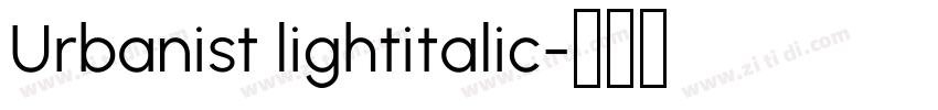 Urbanist lightitalic字体转换